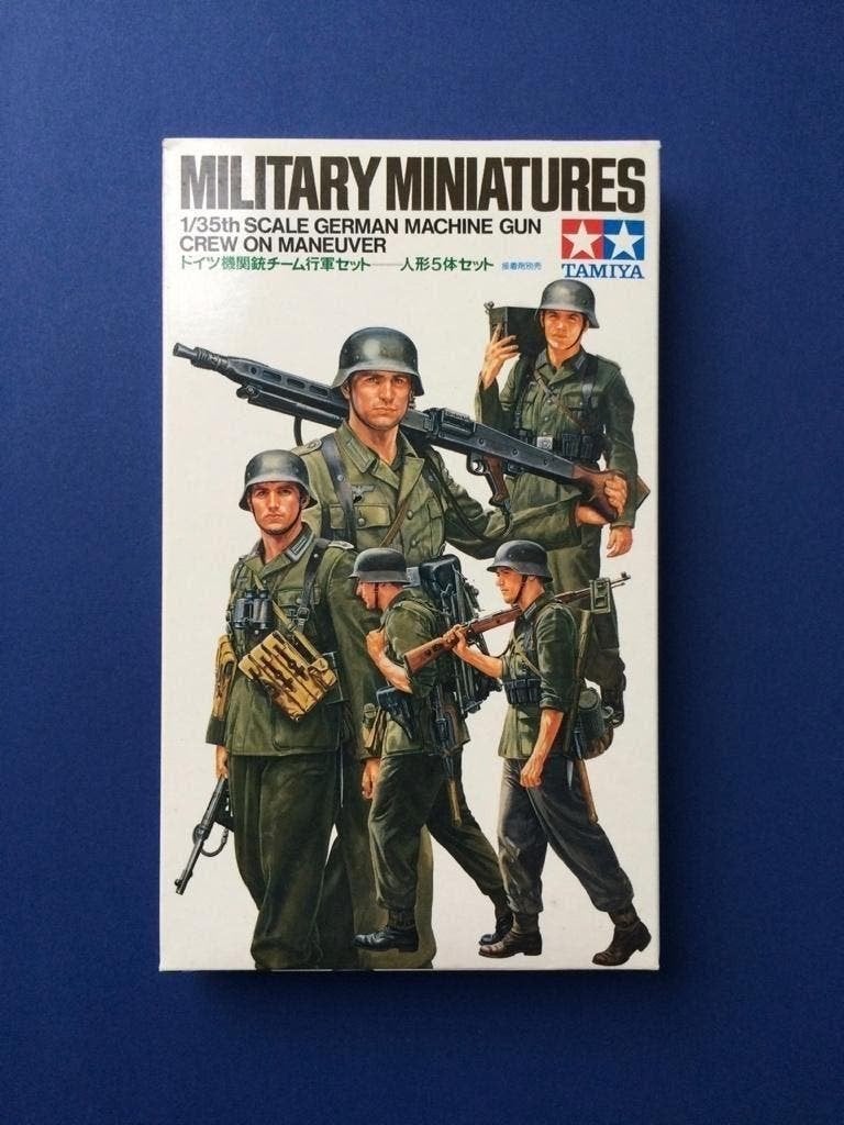 Tamiya	35184	German Machine Gun Crew on Maneuver 	1/35, Verzenden, Nieuw, 1:35 tot 1:50