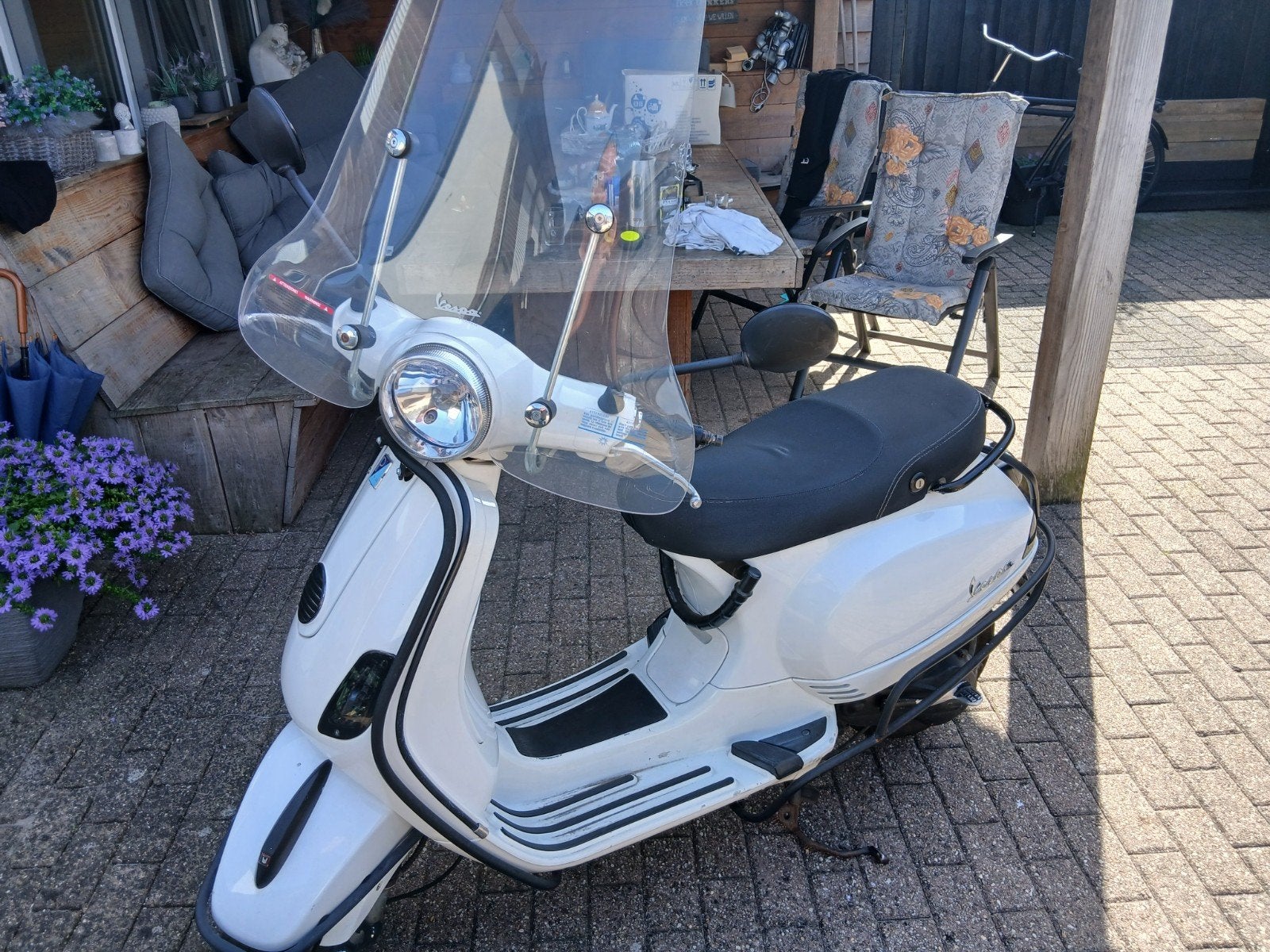 Vespa LX 50 - Wit - Goed onderhouden 800 euro, Ophalen of Verzenden, Gebruikt, Maximaal 45 km/u