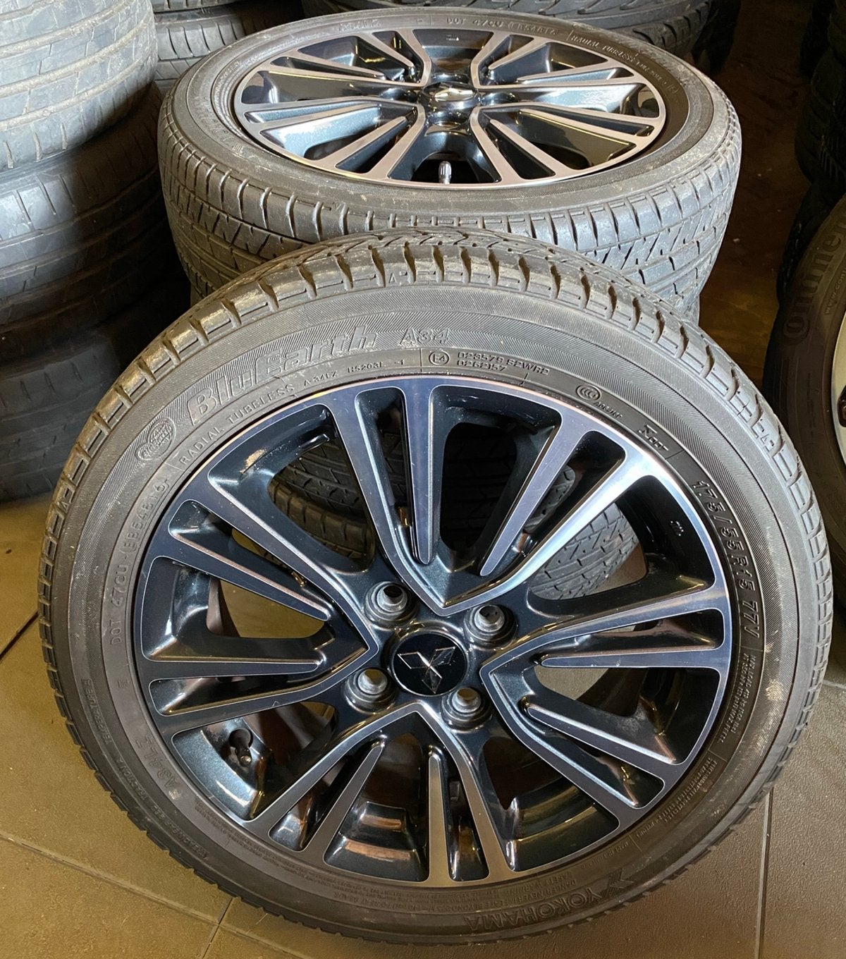 15” Mitsubishi Space Star velgen + TPMS + 175/55 R15 banden, Auto-onderdelen, Banden en Velgen, 15 inch, 175 mm, Banden en Velgen