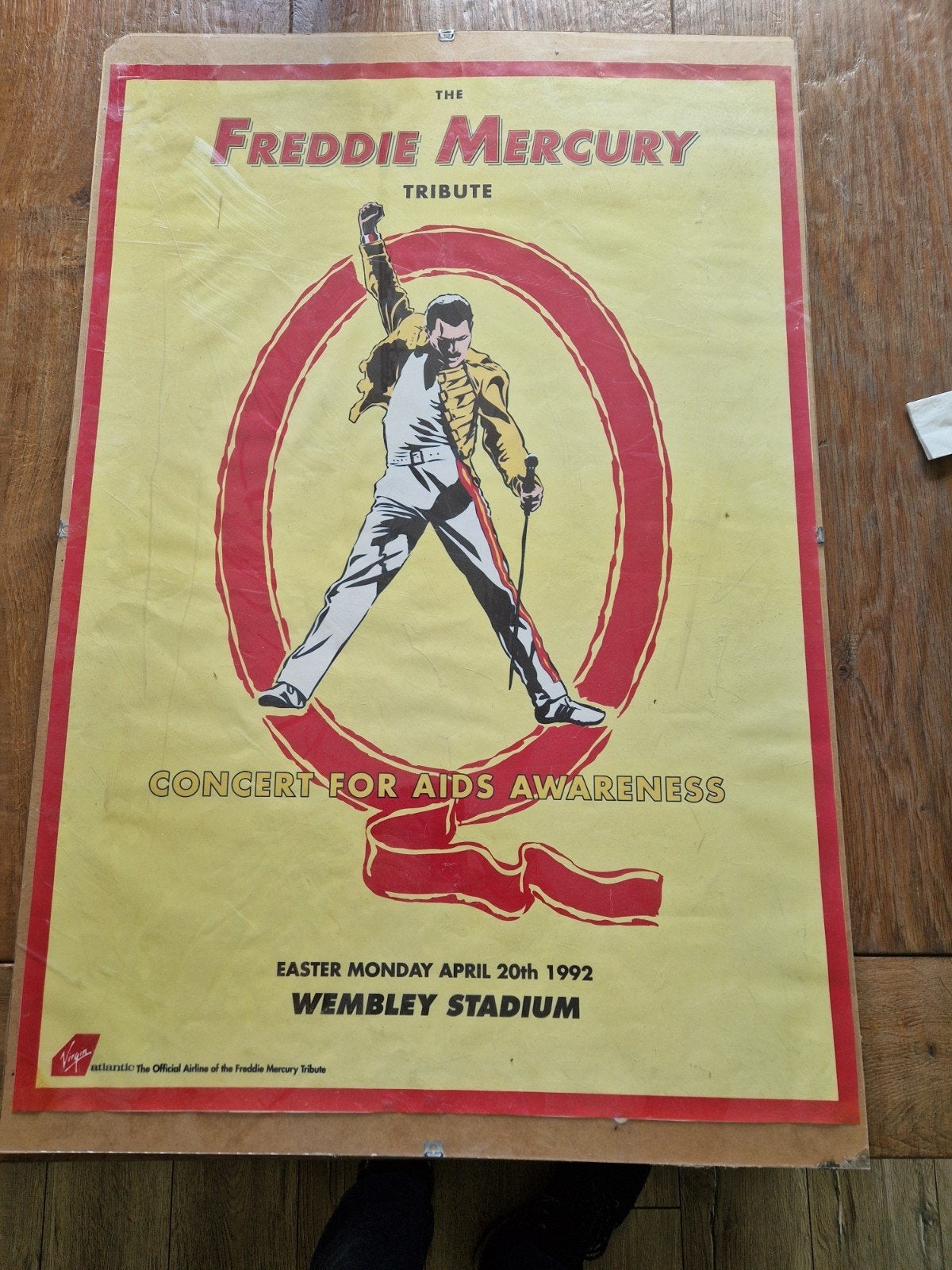 Poster Freddie Mercury Tribute Concert 1992, Ophalen, Rechthoekig Staand, Zo goed als nieuw, A1 t/m A3