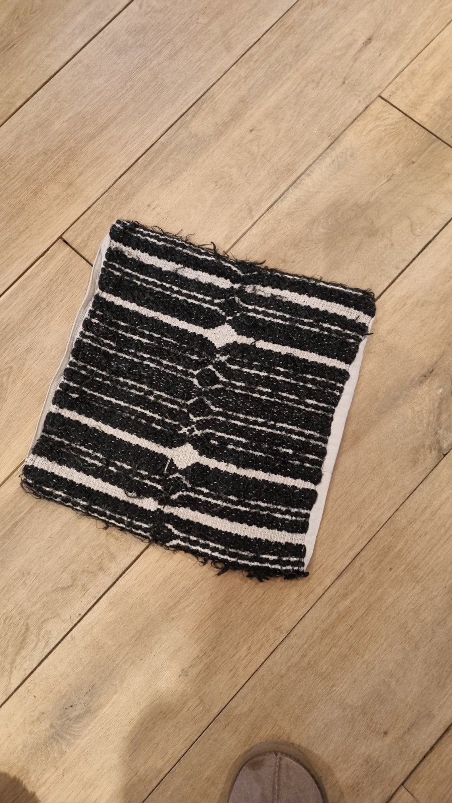 Maison du Monde Kussenhoes Zwart/Wit 40x40 cm, Huis en Inrichting, Woonaccessoires | Kussens, Overige merken, Gebruikt, Zwart
