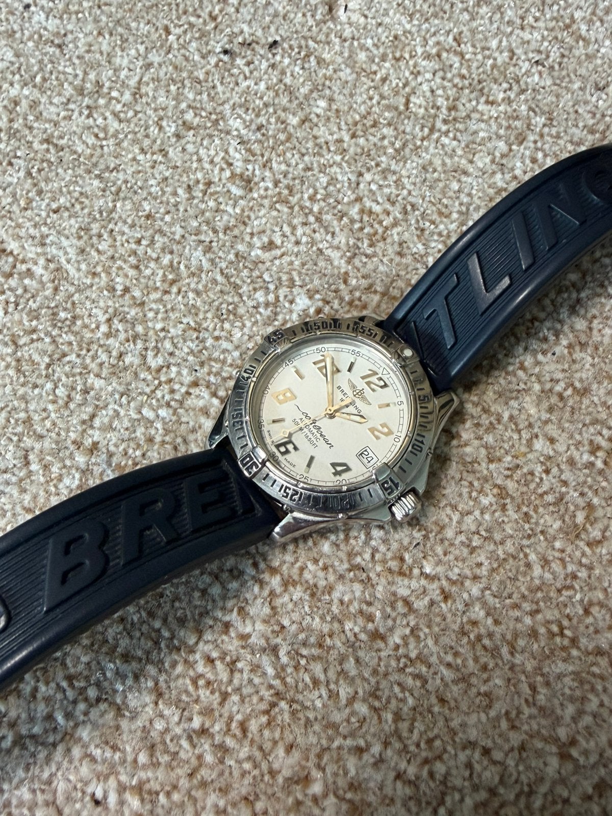 Breitling Colt Ocean A17050 – Recent geserviced – Watch Only, Ophalen of Verzenden, Zo goed als nieuw, Staal, Seiko