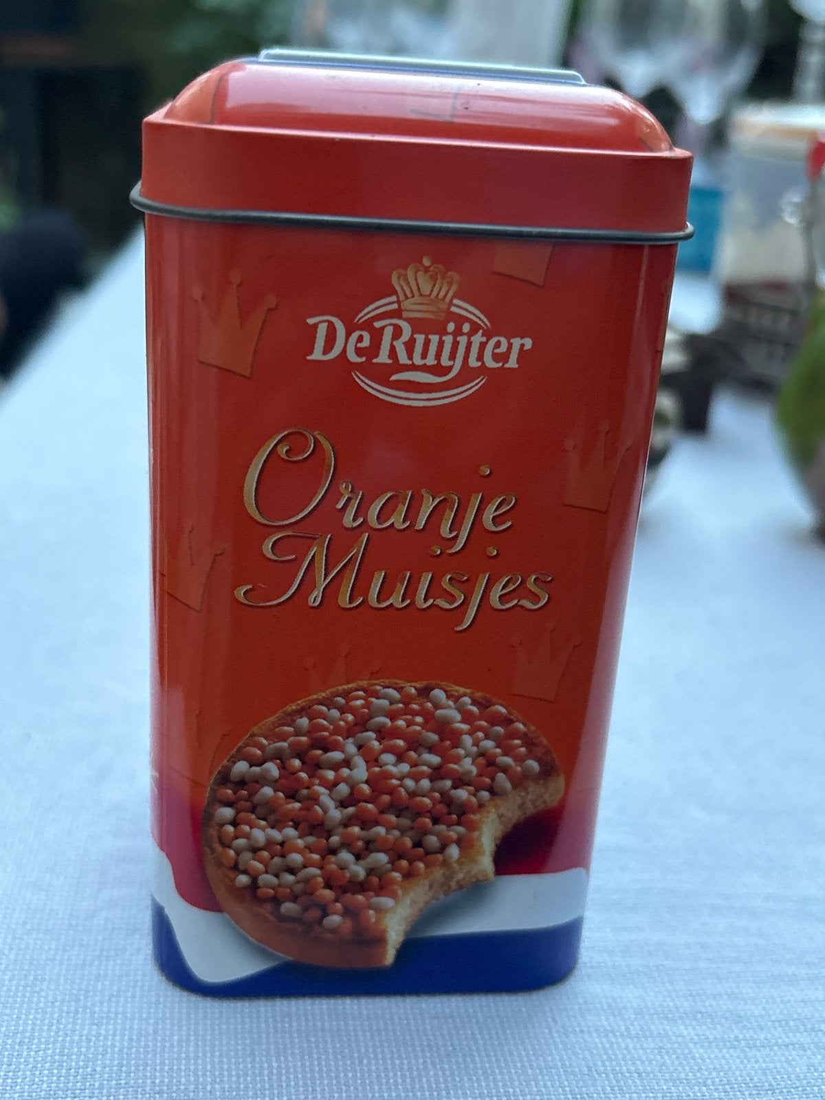 De Ruijter Oranje Muisjes blik - Zo goed als nieuw, Verzamelen, Blikken, Ophalen of Verzenden, Zo goed als nieuw, Beschuit