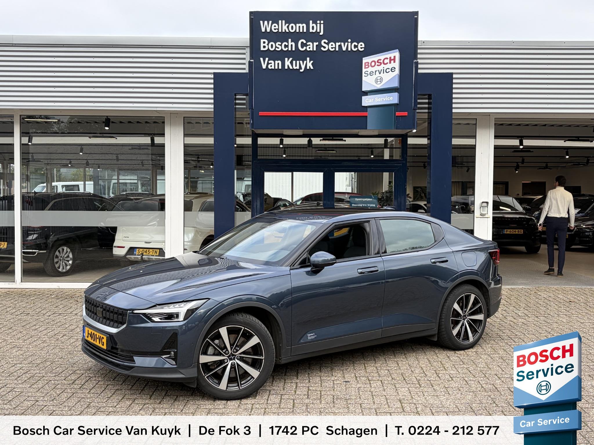Polestar 2 Long Range Dual Motor Launch Edition 78kWh / SOH, Polestar 2, Stof, Gebruikt, Blauw