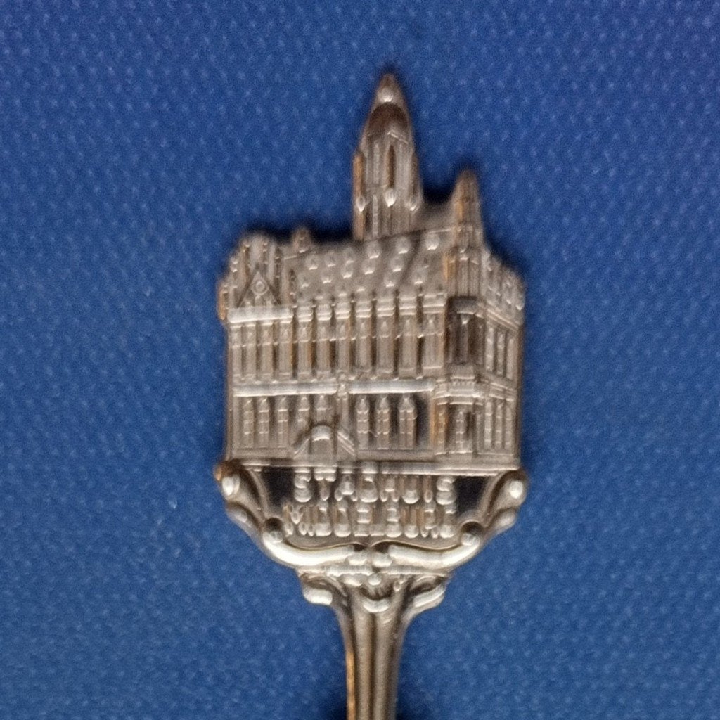 verzilverd lepeltje Stadhuis Middelburg (Demet), Ophalen of Verzenden