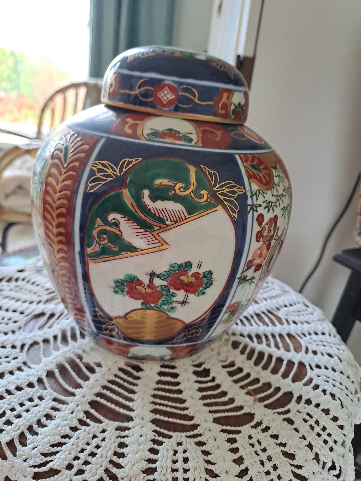 Prachtige Japanse Vaas met Deksel - Gold Imari, Ophalen