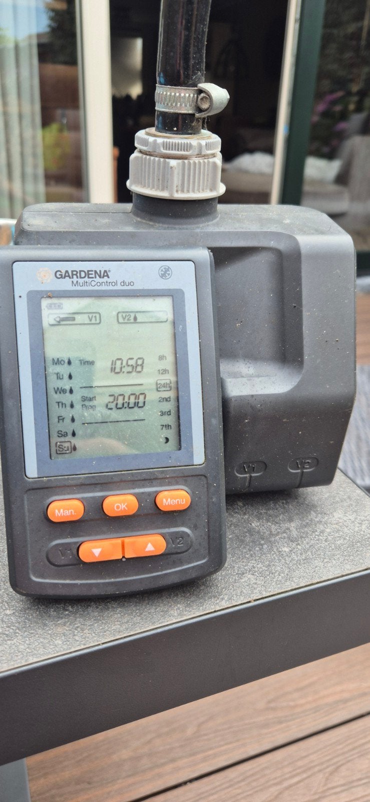 Gardena MultiControl Duo Besproeiingscomputer, Ophalen of Verzenden, Zo goed als nieuw, Sectorsproeier
