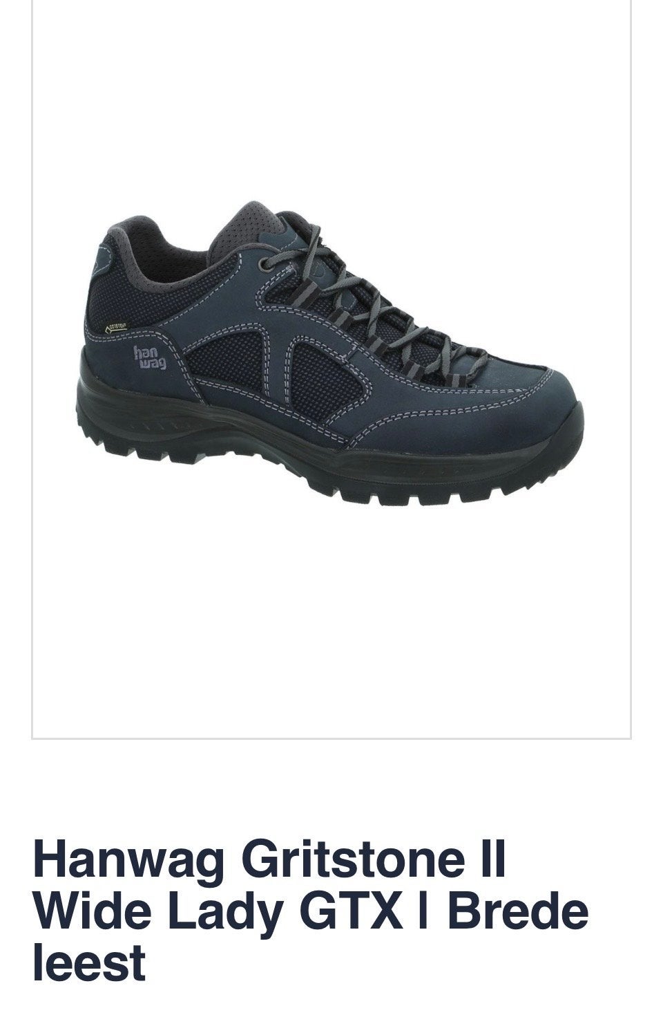 Nieuwe Hanwag Gritstone II Wide Lady GTX wandelschoenen, Ophalen, Nieuw, Blauw, Wandelschoenen