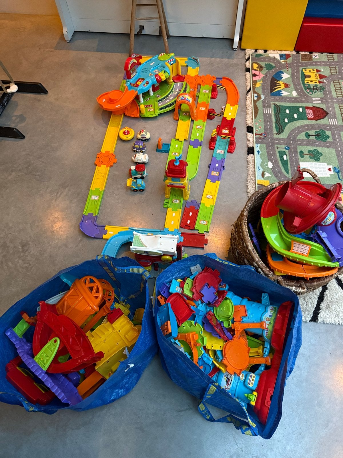 Grote VTech Toet Toet Auto's collectie:Garage, Trein en meer, Ophalen, Gebruikt