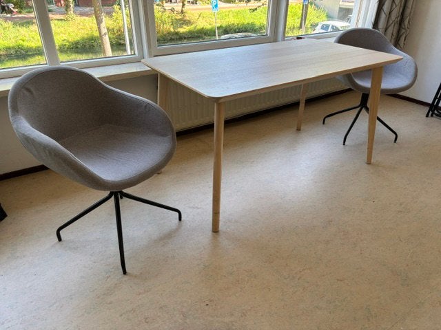 Eettafel Lisabo 140x78 en 2 stoeltjes, Ophalen, Gebruikt, Rechthoekig, 50 tot 100 cm