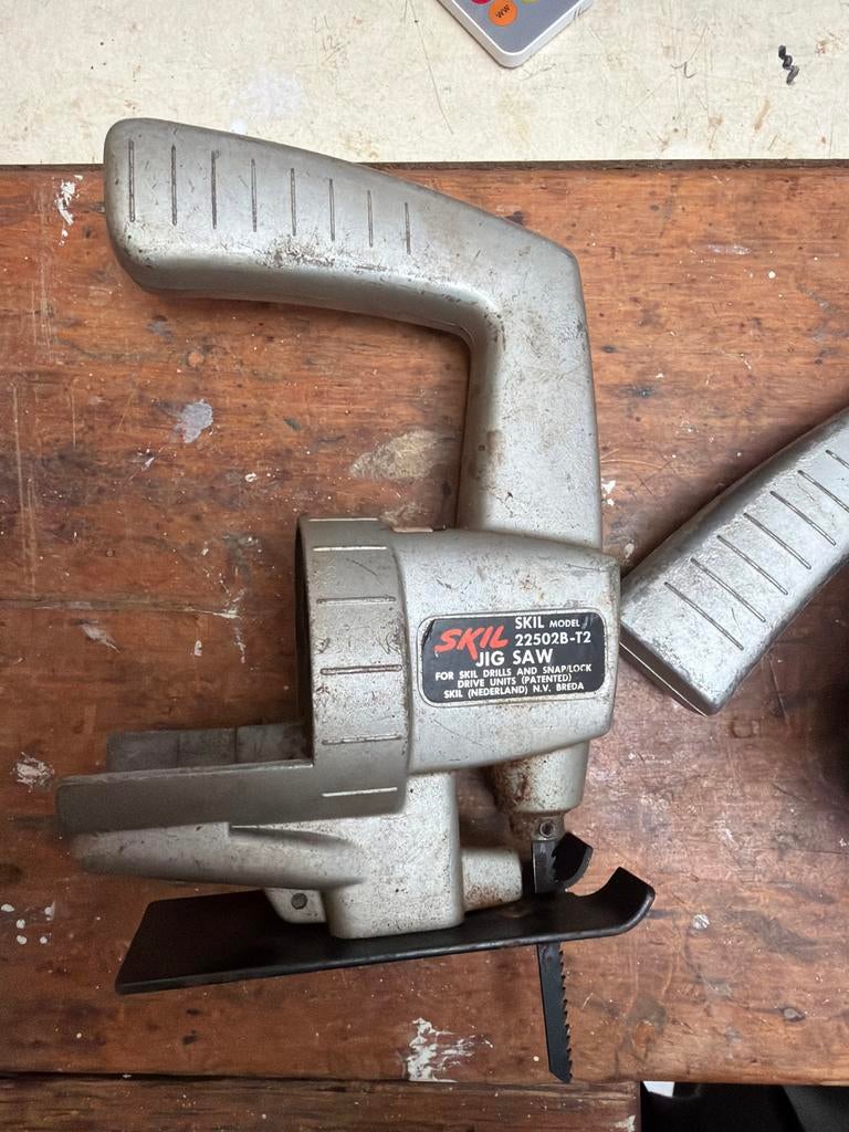 Vintage Skil decoupeerzaag en cirkelzaag opzetstukken, Gebruikt, Decoupeerzaag, Ophalen of Verzenden, 30 tot 70 mm