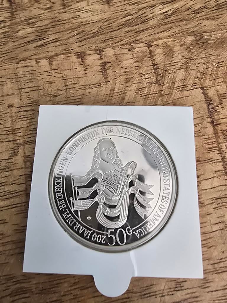 Zilveren 50 Gulden Munt Nederlandse Antillen 1982, Postzegels en Munten, Munten | Nederland, Koningin Beatrix, Zilver, Ophalen of Verzenden