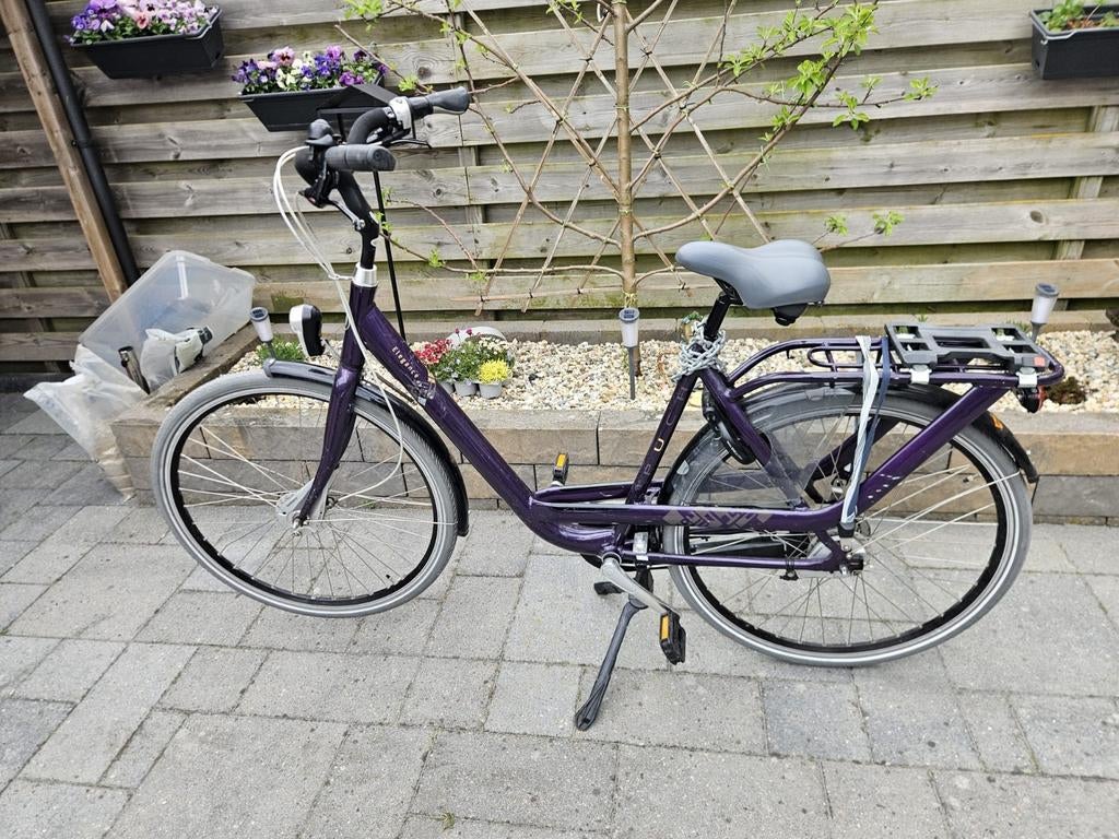 Moederfiets met achterzitje, Fietsen en Brommers, Fietsen | Dames | Moederfietsen, Gebruikt, 56 cm of meer, Versnellingen, 1 zitje