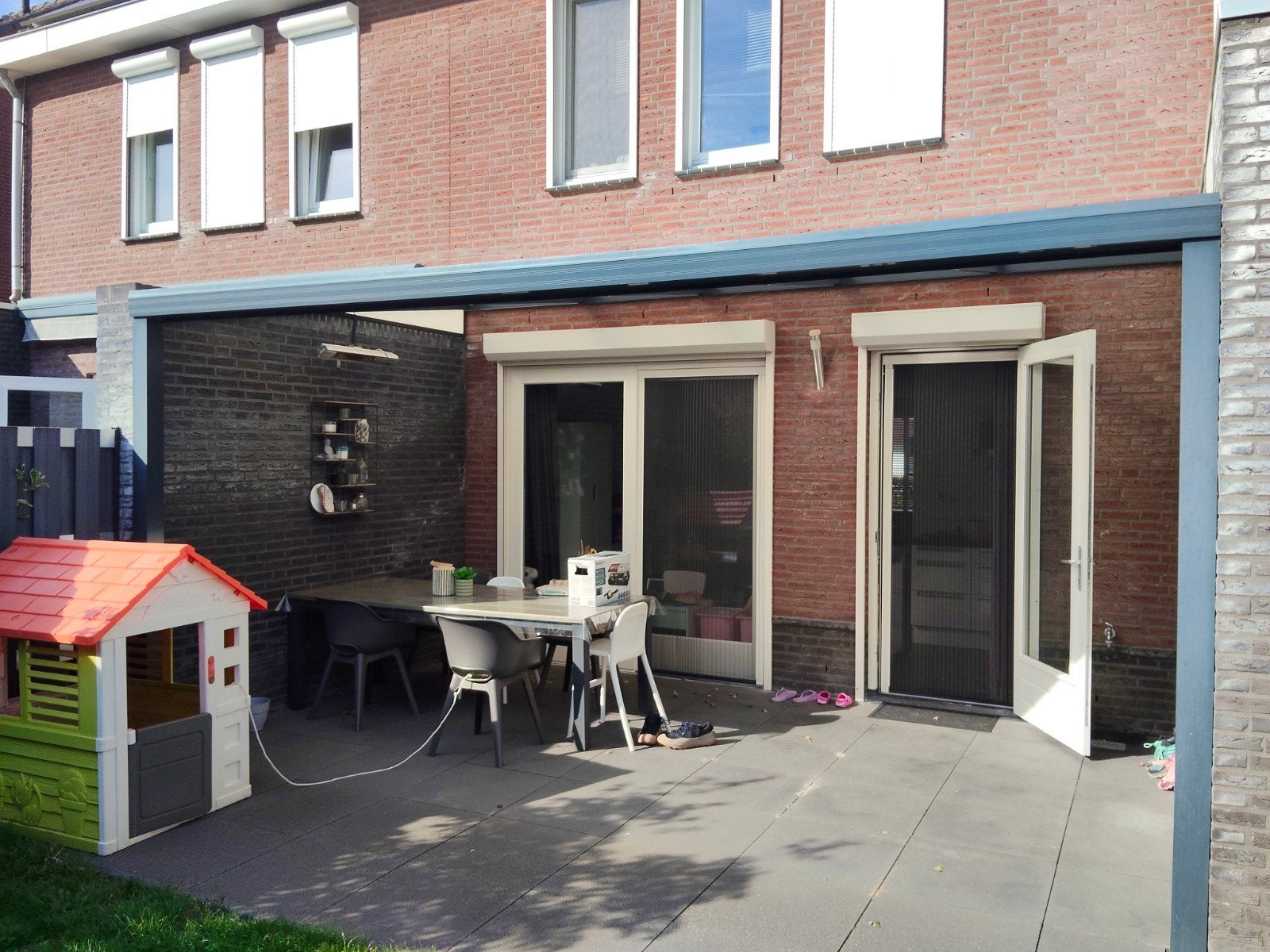 Terrasoverkapping met polycarbonaat dak, Ophalen, Gebruikt, Veranda