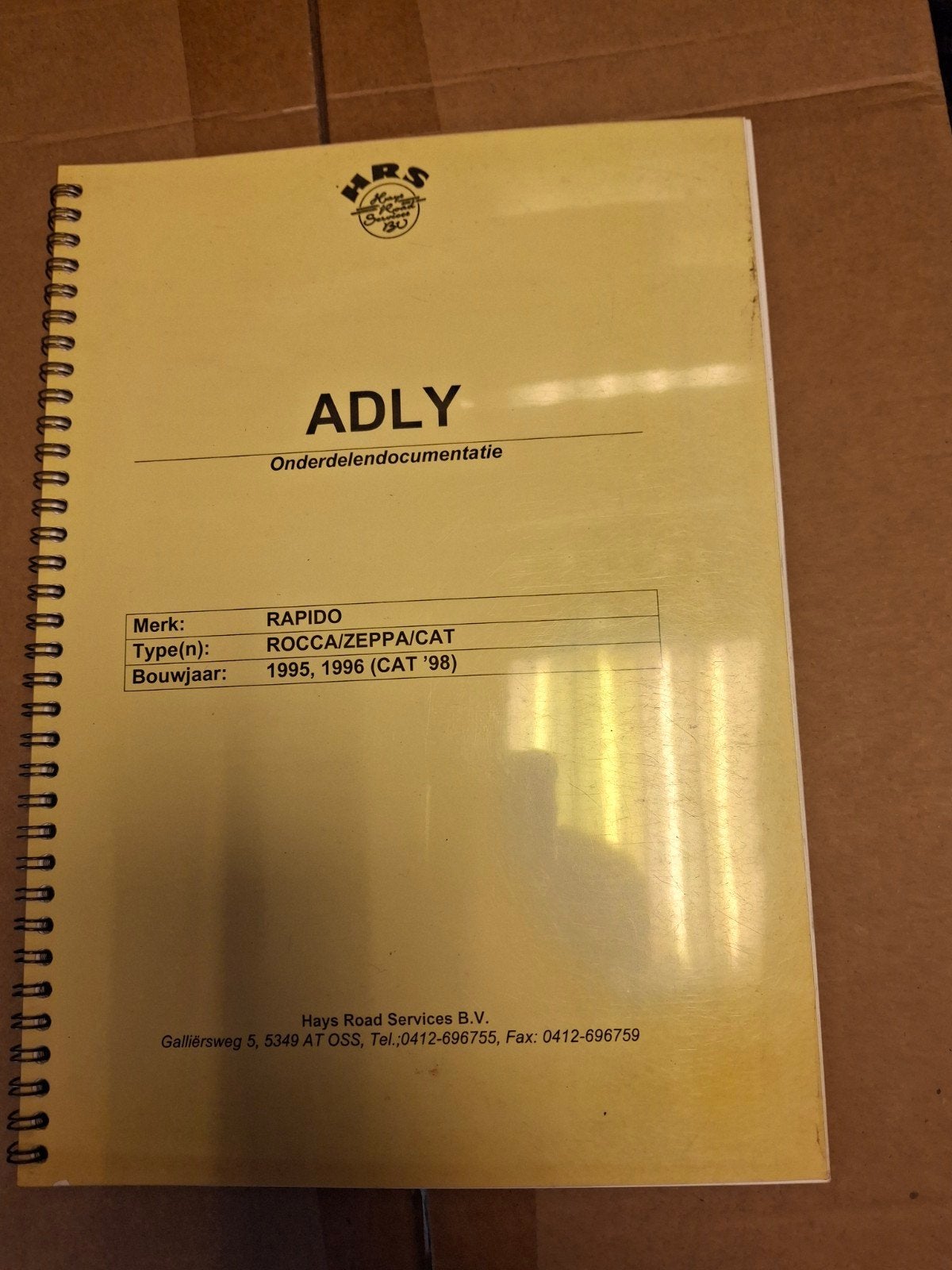 ADLY Onderdelendocumentatie Rapido/Rocca/Zeppa/Cat, Ophalen of Verzenden, Gebruikt, Overige typen, ADLY