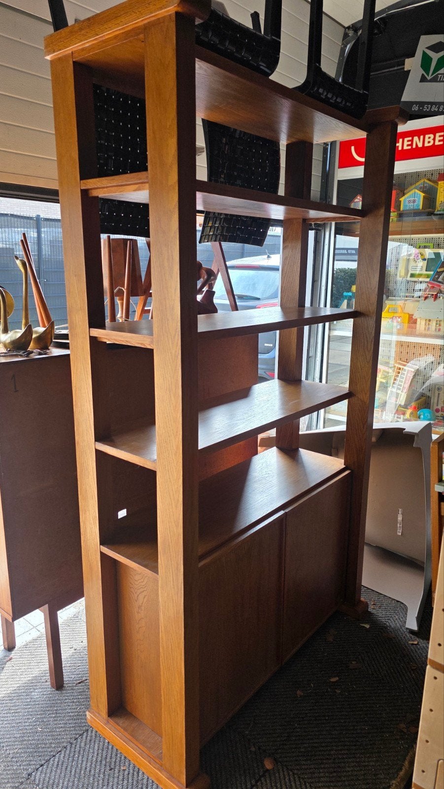 vintage brutalist meubel/ retro boekenkast # SALE, Ophalen, Gebruikt