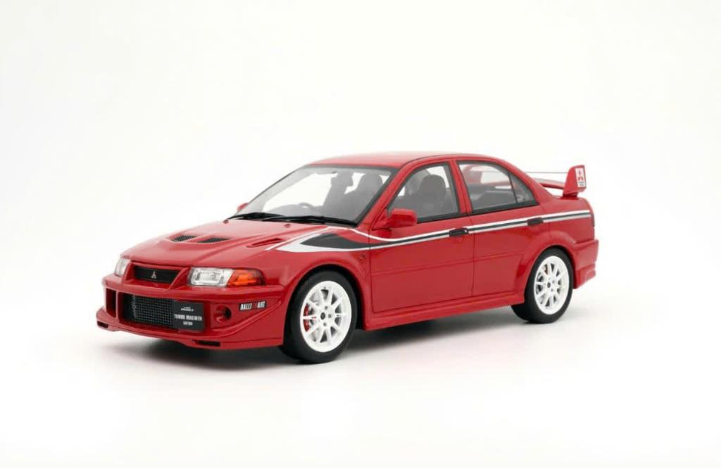 MITSUBISHI LANCER EVO VI MAKINEN ROOD 1999 1/18 OTTO OT422, Verzenden, Nieuw, OttOMobile