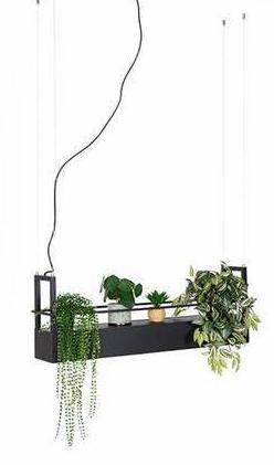 Qazqa Hanglamp zwart met rek 4-lichts - NIEUW IN DE DOOS, Ophalen, Nieuw, Metaal, 50 tot 75 cm
