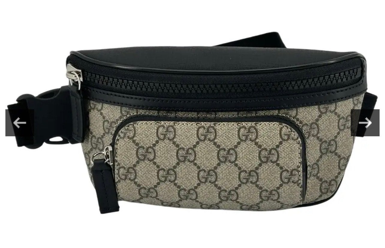 NIEUW Gucci Bum Bag Heuptasje Beige/Zwart Leer/Canvas, Ophalen of Verzenden, Nieuw, Beige, Overige typen