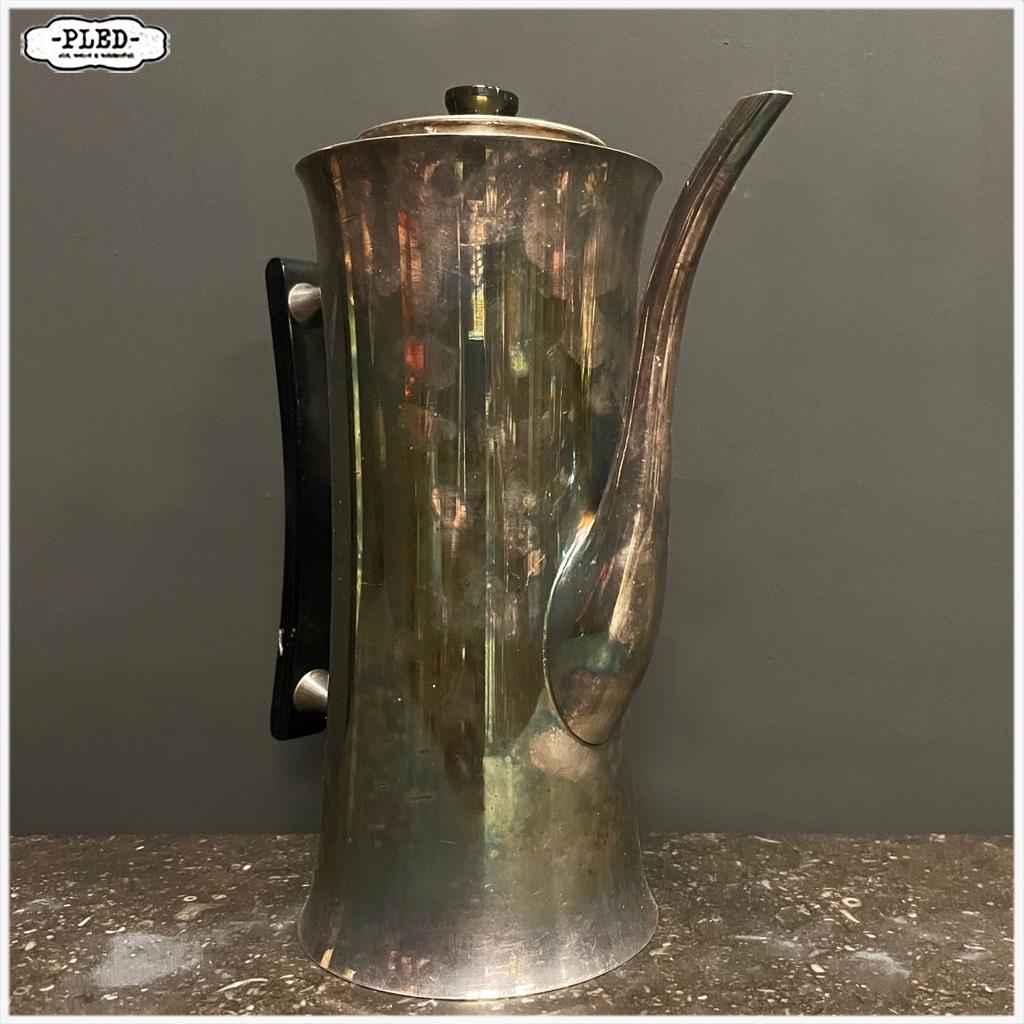Verzilverde theepot koffiepot, MCM Berg, Denemarken, Antiek en Kunst, Ophalen of Verzenden