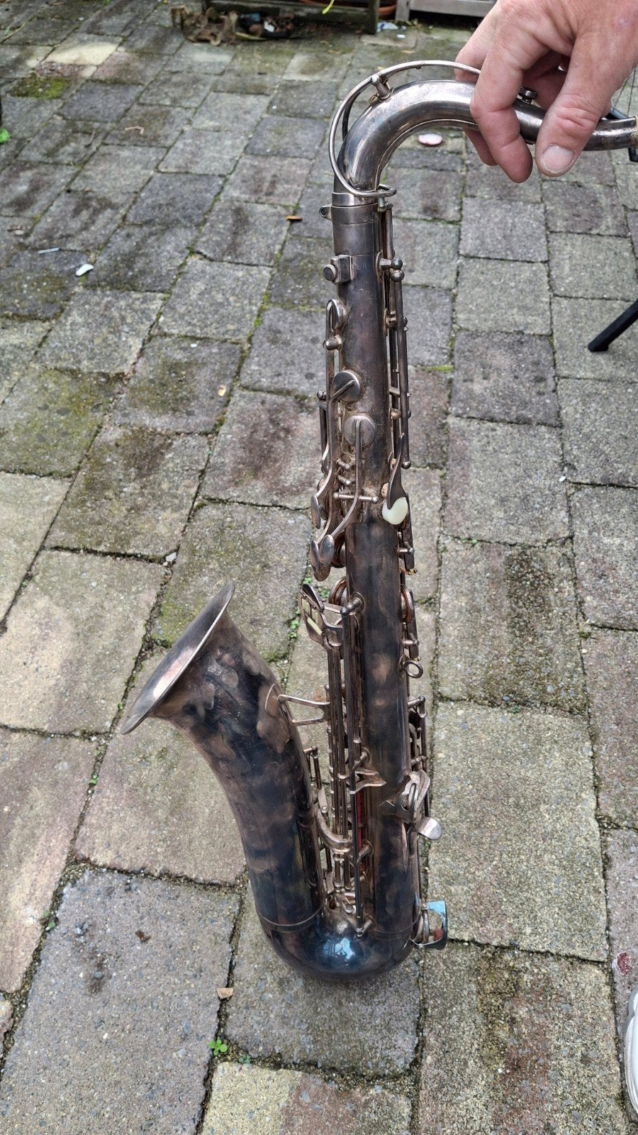 Vintage Super Classic Tenor Saxofoon - Zilverkleurig, Muziek en Instrumenten, Ophalen, Gebruikt, Tenor