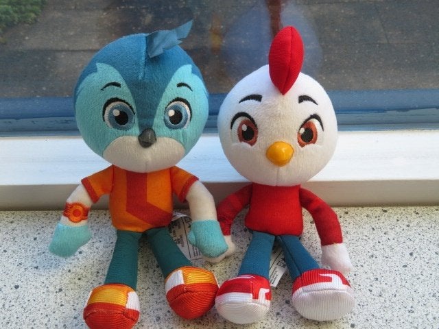 2 x Vogel Hasbro Nick Jr Top Wing Swift Plush 2018, Overige typen, Ophalen of Verzenden, Zo goed als nieuw, Met label