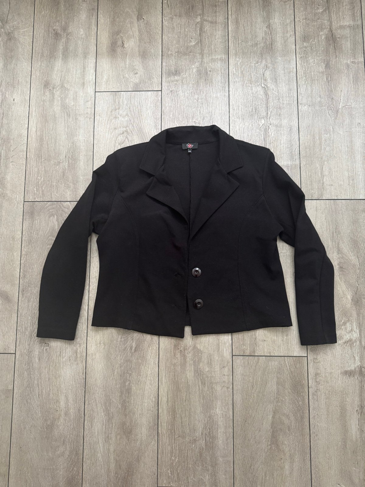 Zwarte blazer Maat XXL van Enjoy, Zwart, Maat 46/48 (XL) of groter, Ophalen of Verzenden, Zo goed als nieuw