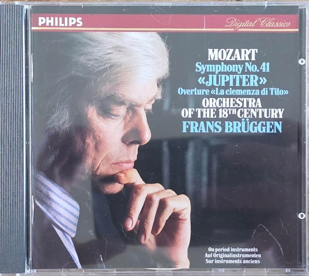 Mozart: Symfonie 41 'Jupiter' - Frans Brüggen CD, Cd's en Dvd's, Ophalen of Verzenden, Classicisme, Zo goed als nieuw, Orkest of Ballet