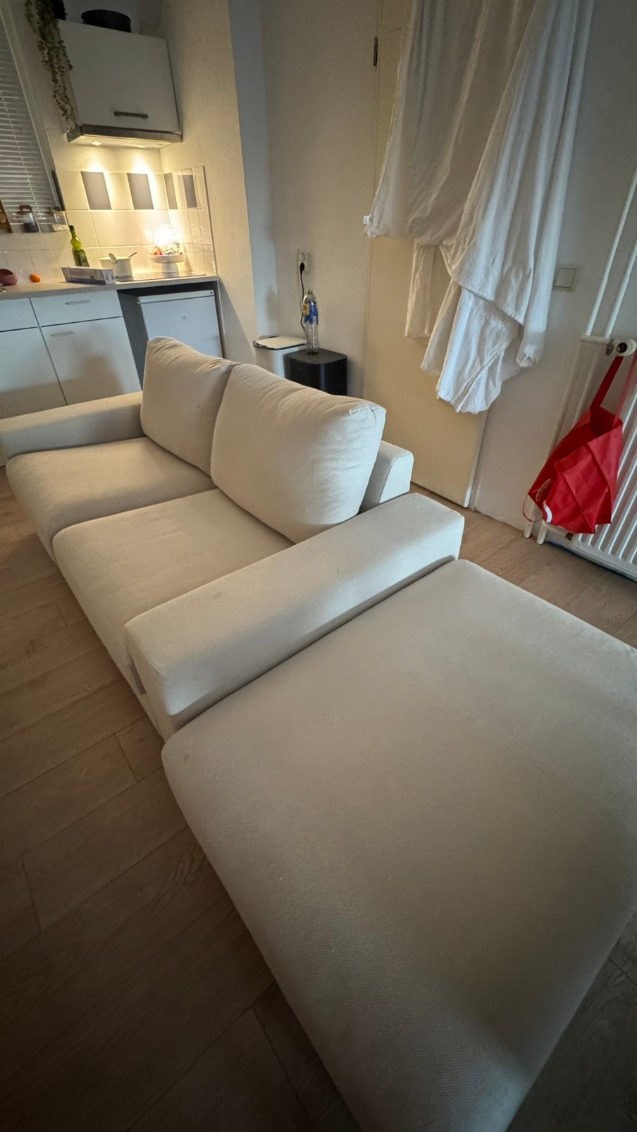 IKEA VIMLE bank met chaise longue, Gebruikt, 150 tot 200 cm, Tweepersoons, 75 tot 100 cm