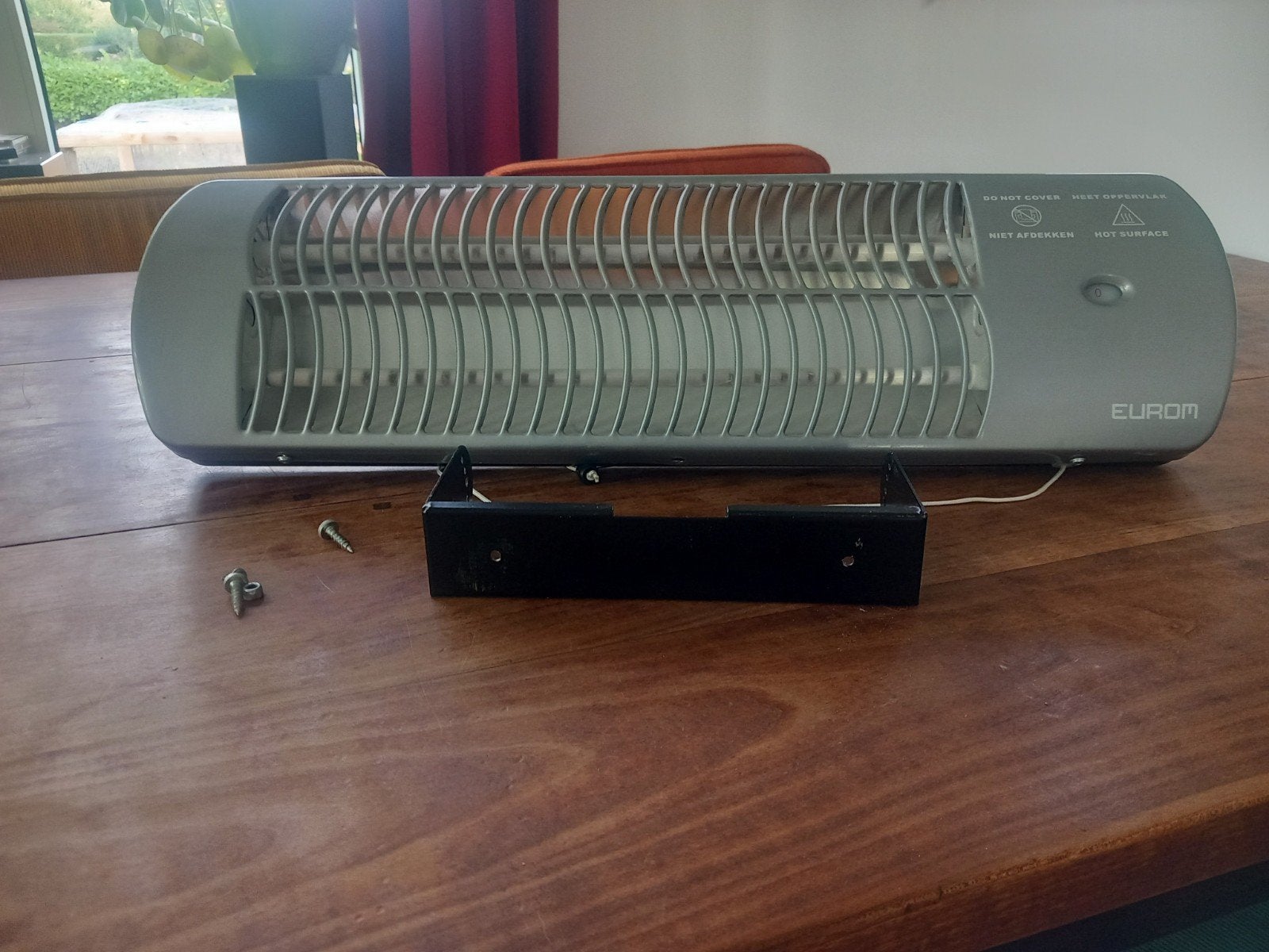 Eurom QH1203 Halogeen Terrasverwarmer, Witgoed en Apparatuur, Ophalen of Verzenden, Zo goed als nieuw