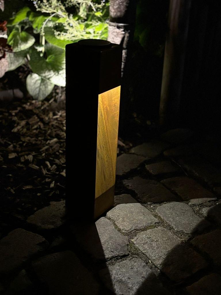 Tuinlamp - Tuinverlichting - Led verlichting - Cortenstaal, Tuin en Terras, Buitenverlichting, Zonne-energie, Minder dan 50 watt