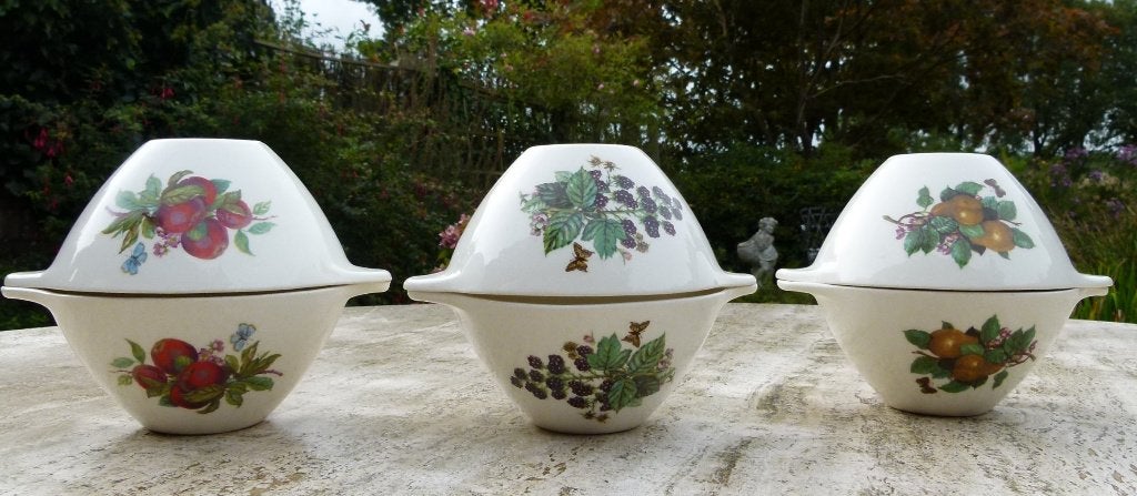 Royal Sphinx 6 Fruit Soep Toetjes Kommen Appels Bramen Peren, Ophalen of Verzenden