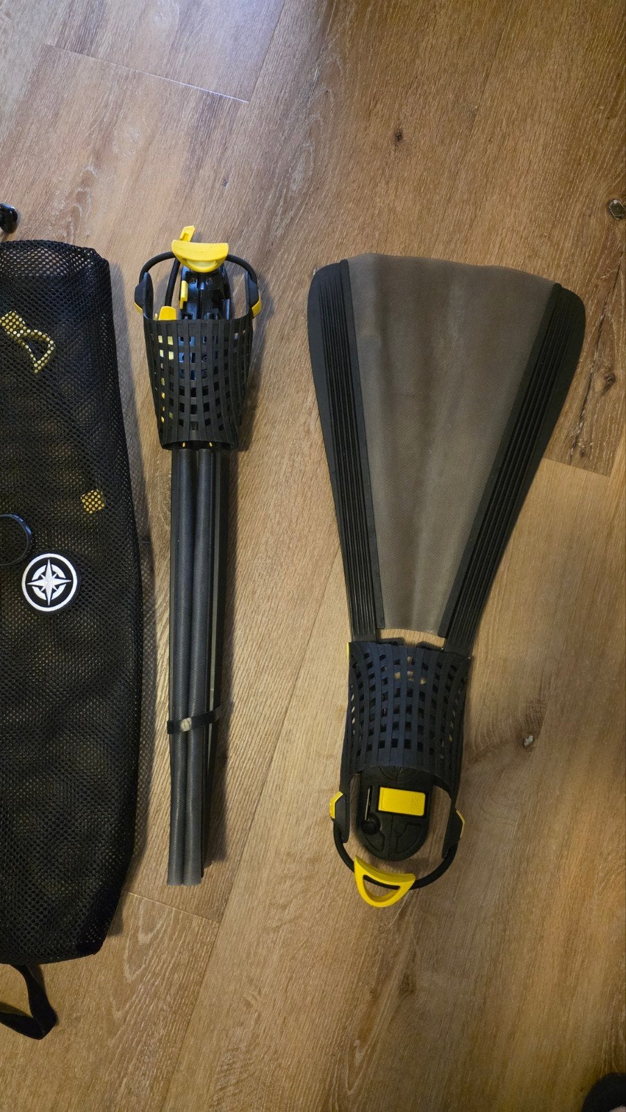 Opvouwbare zwemvliezen - Exotech Folding Fins, Watersport en Boten, Ophalen of Verzenden, Zo goed als nieuw, Zwem- of Duikvliezen