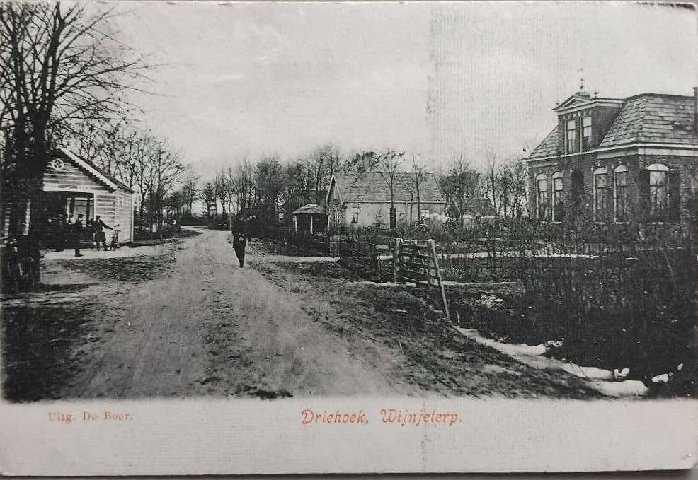 Wijnjeterp (Friesland) – Driehoek – Gelopen 1907, Verzenden, Voor 1920, Gelopen, Friesland