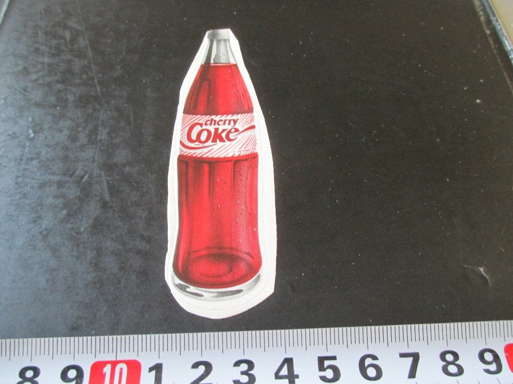 sticker frisdrank coca-cola cherry coke strip fles *, Ophalen, Zo goed als nieuw