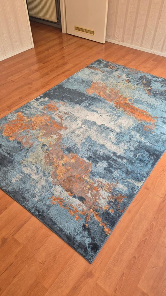 Blauw IKEA vloerkleed, Huis en Inrichting, Stoffering | Tapijten en Kleden, Ophalen, Gebruikt, Blauw, 150 tot 200 cm