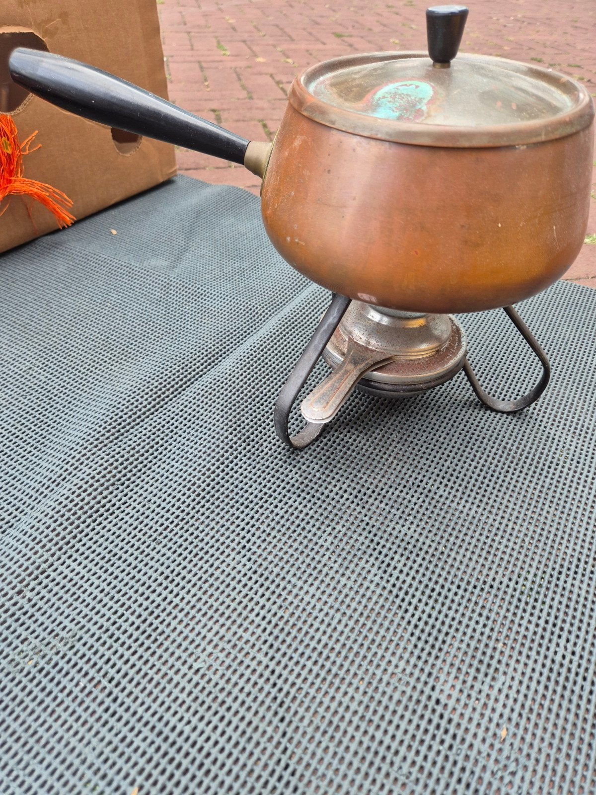 fondueset vintage, Witgoed en Apparatuur, Ophalen of Verzenden, Gebruikt, Brander, Fondueset