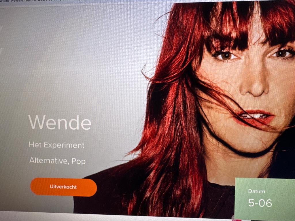 Kaartjes ruilen concert Wende-Experiment ‘sHertogenbosch W2, Tickets en Kaartjes, Twee personen, Juni, Overige typen