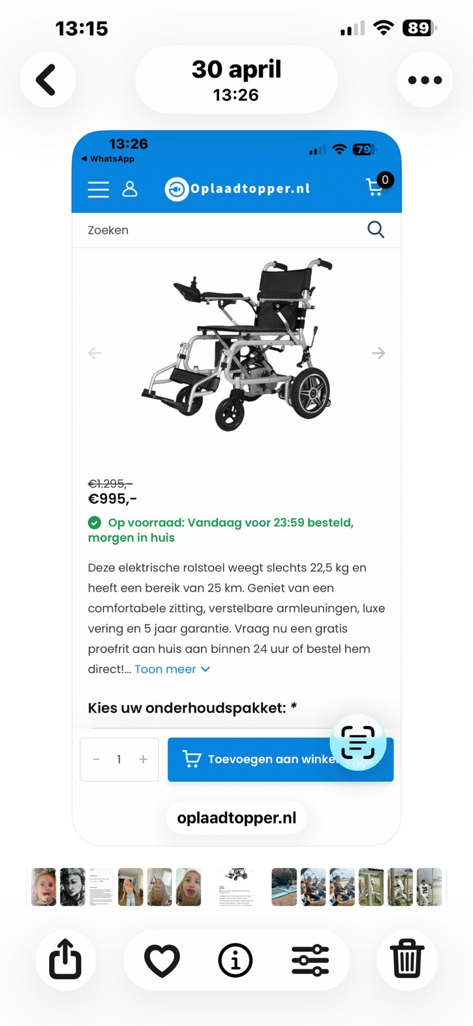 Te koop elektrische rolstoel nieuw merk Thogo, Diversen, Rolstoelen, Nieuw, Elektrische rolstoel, Inklapbaar, Ophalen