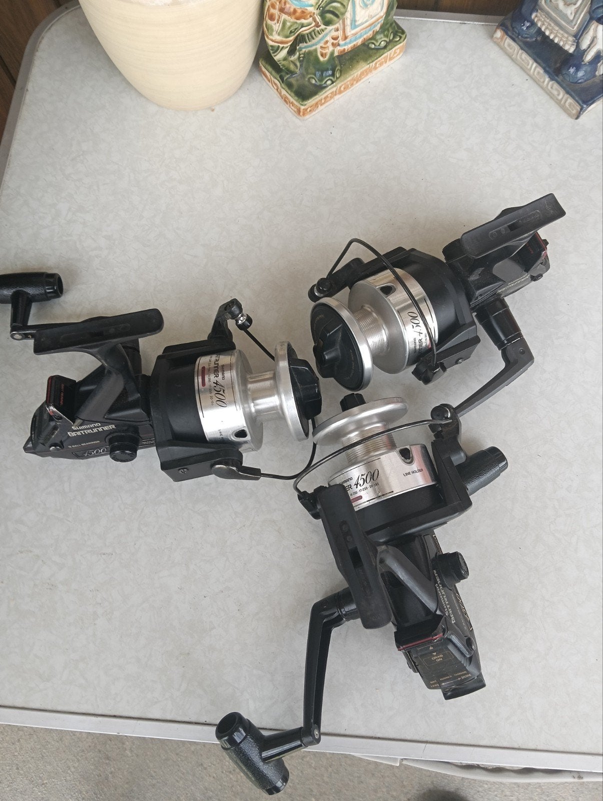Shimano 4500 baitrunner voor de karper vissers, Ophalen of Verzenden, Zo goed als nieuw, Molen