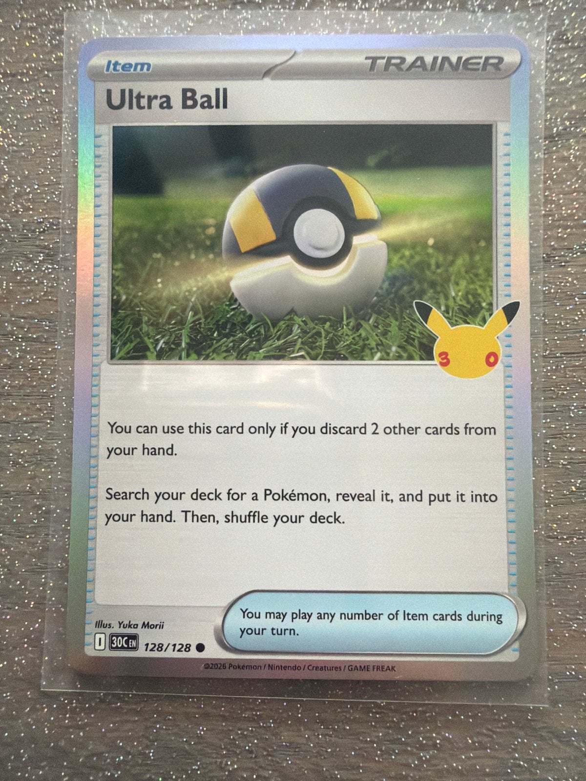 Pokémon TCG: Ultra Ball Trainer Kaart (Foil), Hobby en Vrije tijd, Ophalen of Verzenden, Zo goed als nieuw, Losse kaart, Foil