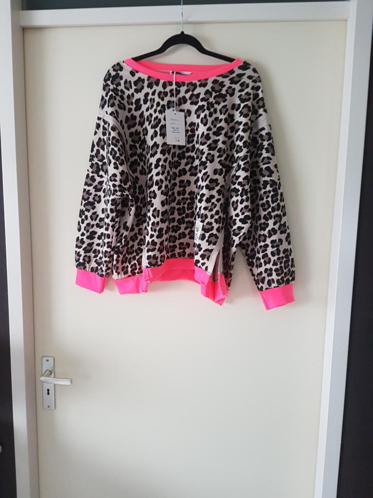 Top leopard * roze one size, Verzenden, Nieuw, Roze