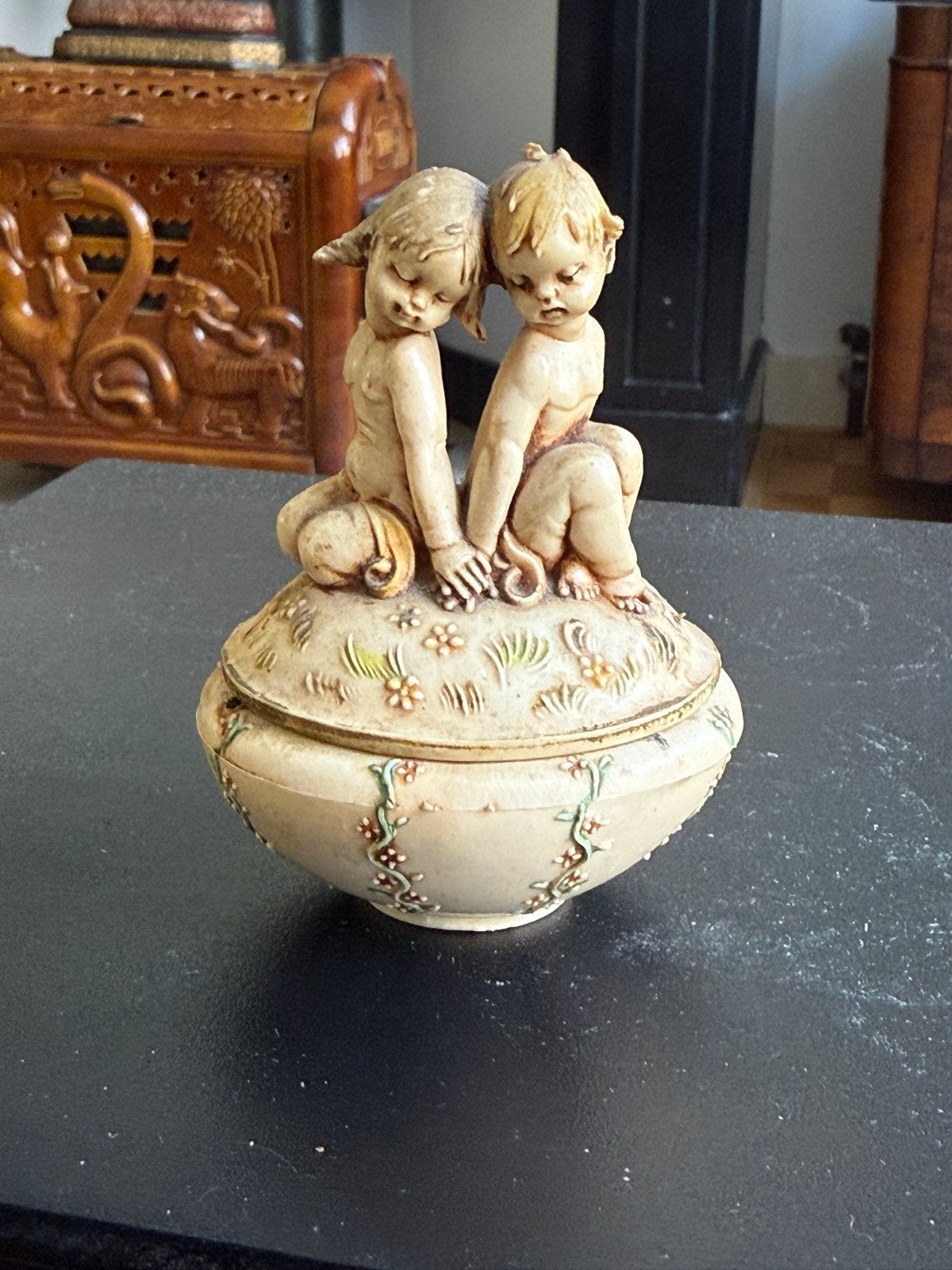 Vintage Italiaanse Depose 82 Doos met Cherubijnen, Ophalen of Verzenden