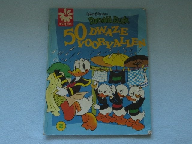 Donald Duck stripboek 50 dwaze voorvallen 2, 1983, Eén stripboek, Ophalen of Verzenden, Gelezen, Disney
