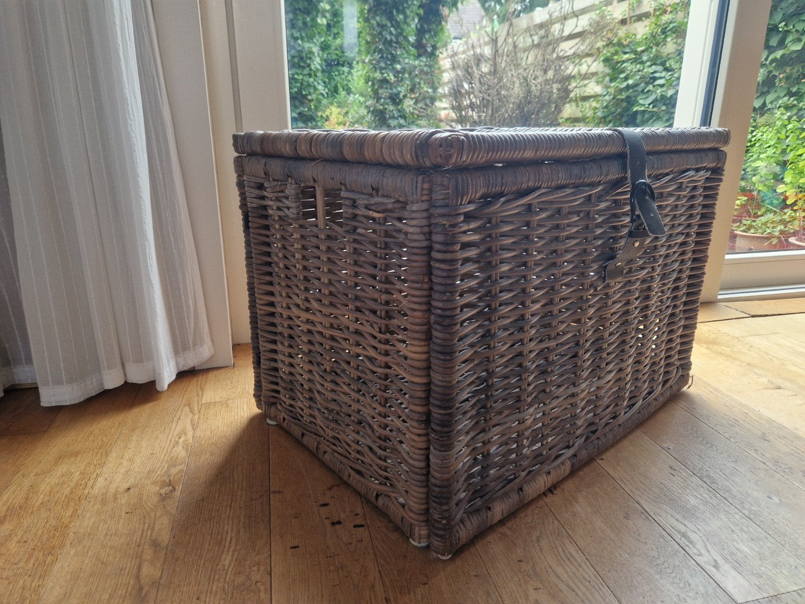 Grote rieten opbergkist met deksel, Huis en Inrichting, Woonaccessoires | Kisten, Ophalen, 50 tot 100 cm, 50 tot 75 cm