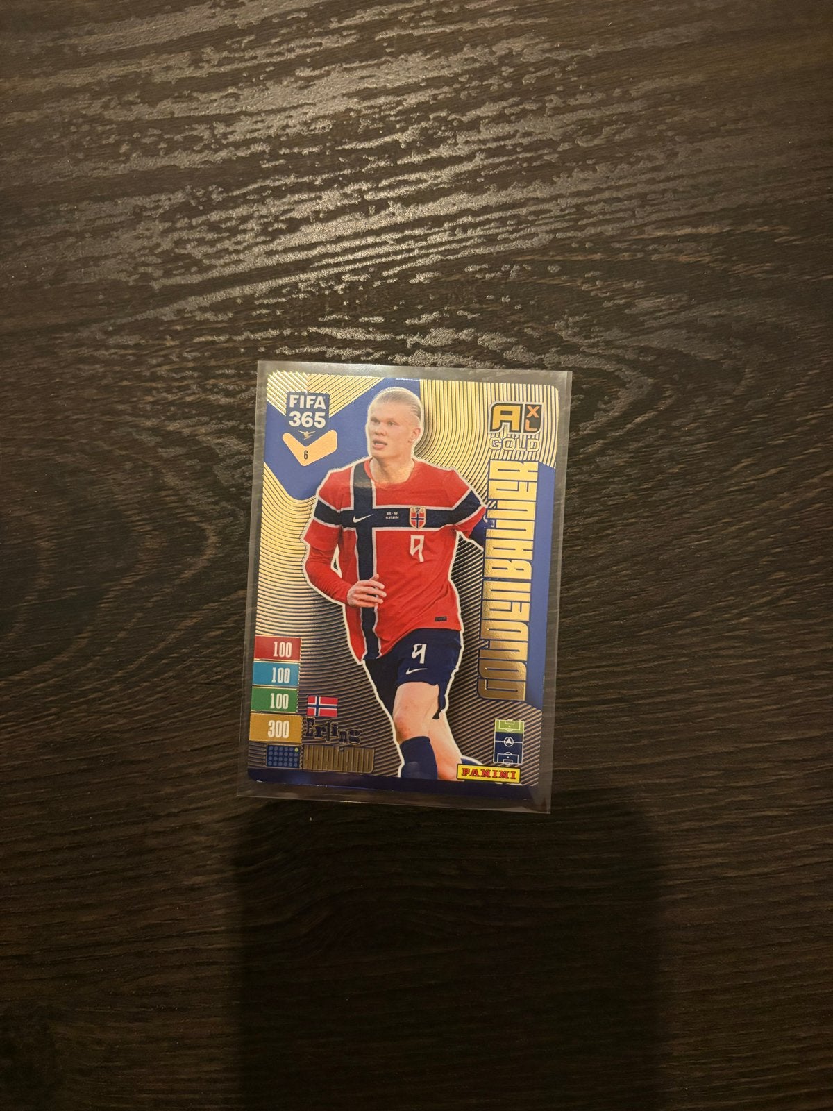 FIFA 365 Golden Baller Erling Haaland panini 2027, Ophalen of Verzenden, Zo goed als nieuw, Buitenlandse clubs, Spelerskaart