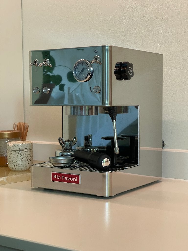 La Pavoni CASABAR STEEL espressomachine, Espresso apparaat, Zo goed als nieuw, 2 tot 4 kopjes, Ophalen