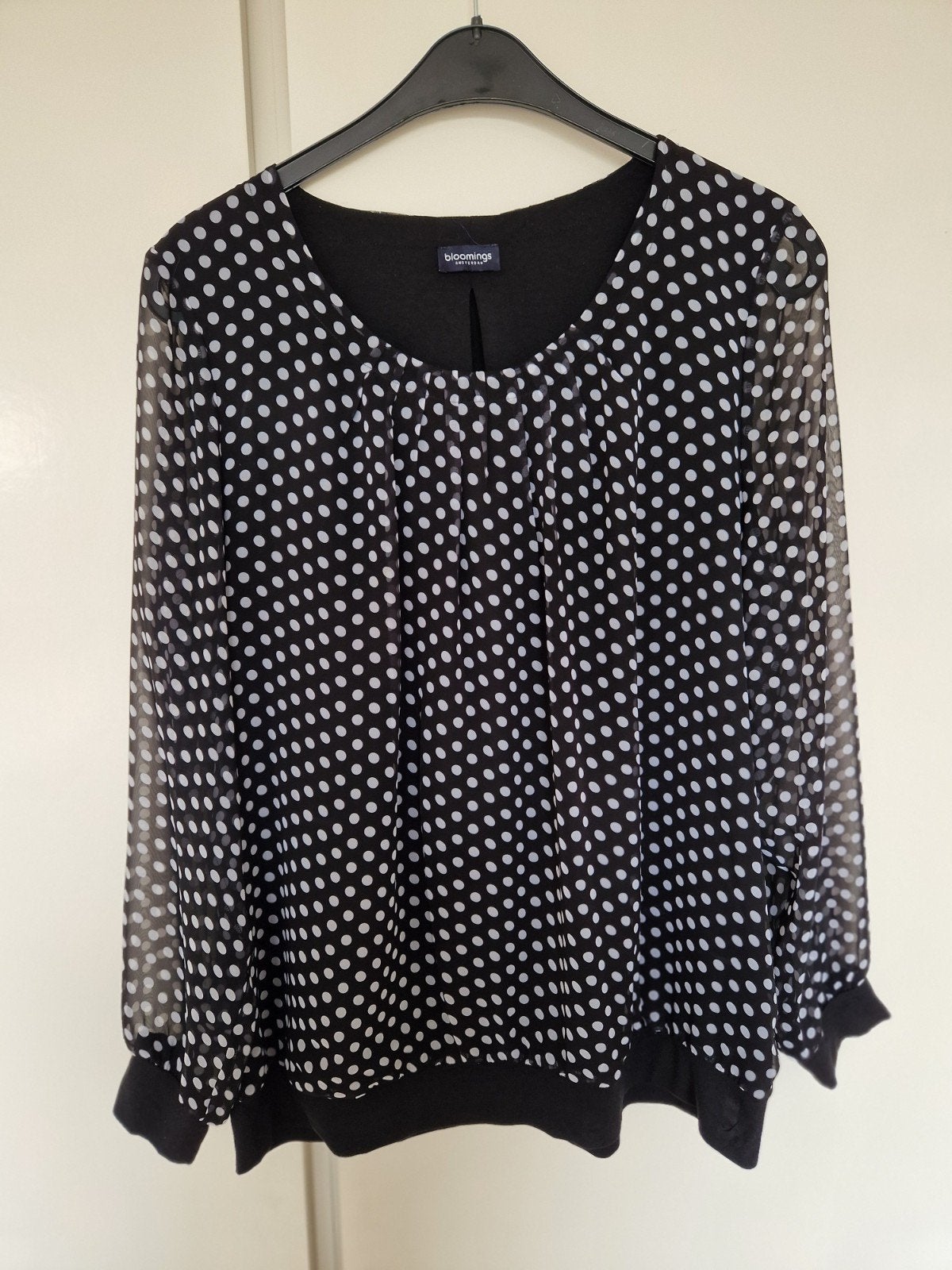 BLOOMINGS zwart/wit genopte blouson., Zwart, Maat 46/48 (XL) of groter, Ophalen of Verzenden, Bloomings