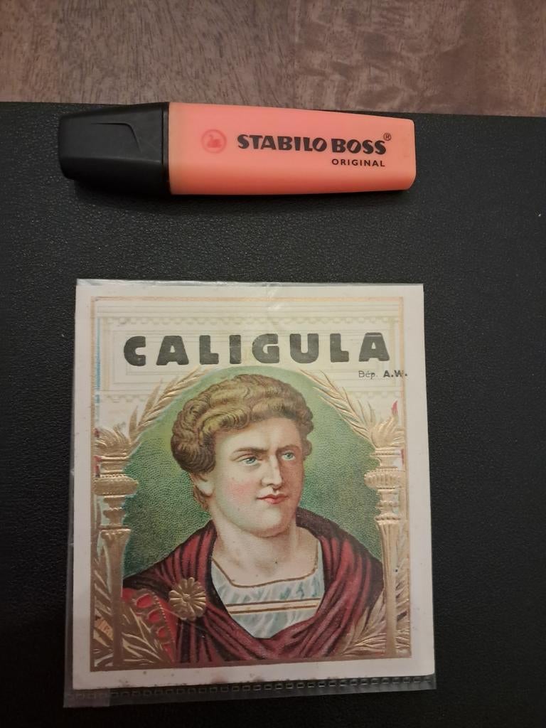 Caligula label sigarendoos/-bandje, Ophalen of Verzenden