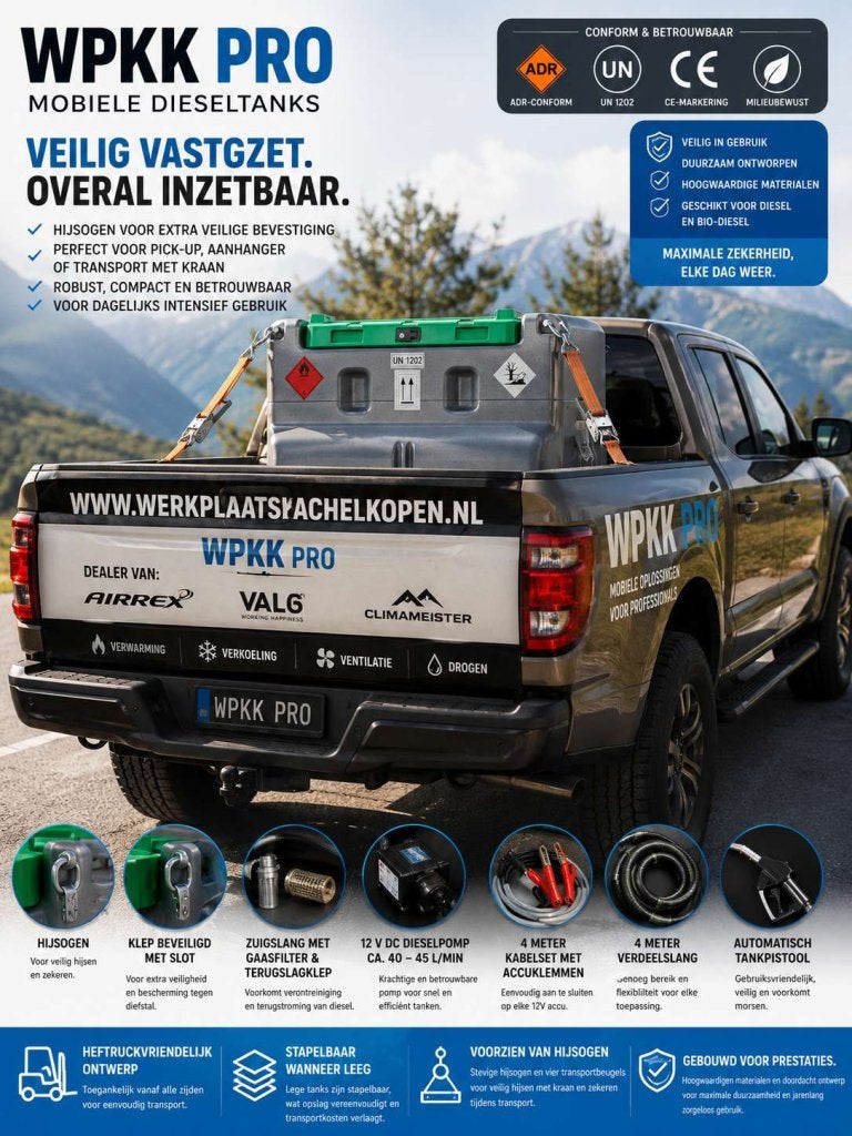 Brandstoftank Diesel met 12V Pomp | 100 tot 950 Liter, Ophalen of Verzenden, Niet ingevuld, Niet ingevuld, Niet ingevuld